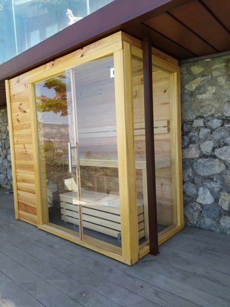 sauna per esterno realizzata per abitazione privata -Sorrento (Na)
