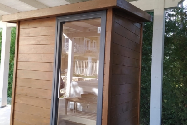 Vendita Sauna da esterno con STUFA  A LEGNA-Benevento-SUOMISAUNA