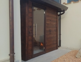 SAUNA CON STUFA A LEGNA -