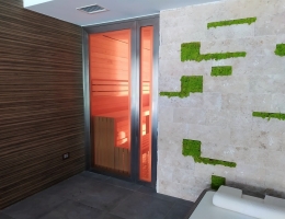 sauna Avellino telaio vetrata in acciaio