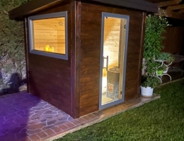 Sauna finlandese per esterno